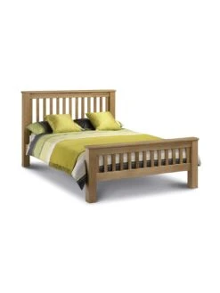 Julian Bowen Amsterdam Oak Double Bed Frame -FurniHaven Shop RPTHM SQ2 0000000006 OAK RSr