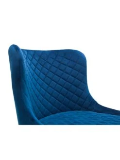 Julian Bowen Luxe Velvet Bar Stool - Blue -FurniHaven Shop RPWTR SQ4 0000000020 BLUE SLd