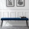 Julian Bowen Luxe Velvet Low Bench - Blue