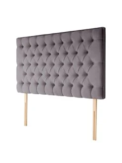 Silentnight Amalia Velvet Padded Headboard -FurniHaven Shop RQDE6 SQ3 0000000071 CHARCOAL SLa