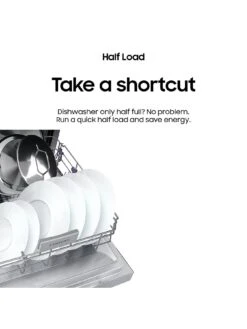 Samsung DW60M5050FS/EU Series 5 Freestanding Full Size Dishwasher, 13 Place Settings, Silver -FurniHaven Shop RQMVR SQ6 0000000035 SILVER SLd4