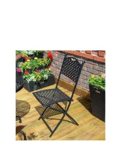 Rowlinson Havana Bistro Set (Matt Black) -FurniHaven Shop RRDQF SQ3 0000000088 NO COLOR SLa