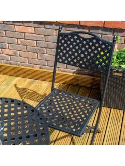 Rowlinson Havana Bistro Set (Matt Black) -FurniHaven Shop RRDQF SQ4 0000000088 NO COLOR SLd