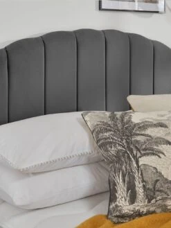 Silentnight Ava Memory 1000 Pocket Velvet Divan Bed With Headboard And Storage Options -FurniHaven Shop RRHDX SQ5 0000000071 CHARCOAL SLd2