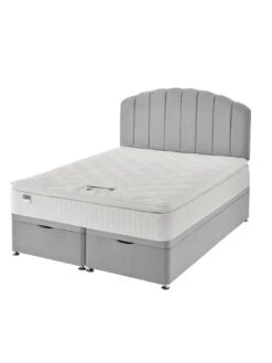 Silentnight Ava 1000 Pillowtop Velvet Ottoman Bed With Headboard 10 Silentnight Ava 1000 Pillowtop Velvet Ottoman Bed With Headboard -FurniHaven Shop RRHEG SQ3 0000000035 SILVER SLd