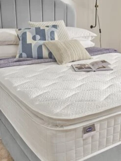 Silentnight Ava 1000 Pillowtop Velvet Ottoman Bed With Headboard 11 Silentnight Ava 1000 Pillowtop Velvet Ottoman Bed With Headboard -FurniHaven Shop RRHEG SQ4 0000000035 SILVER SLd1