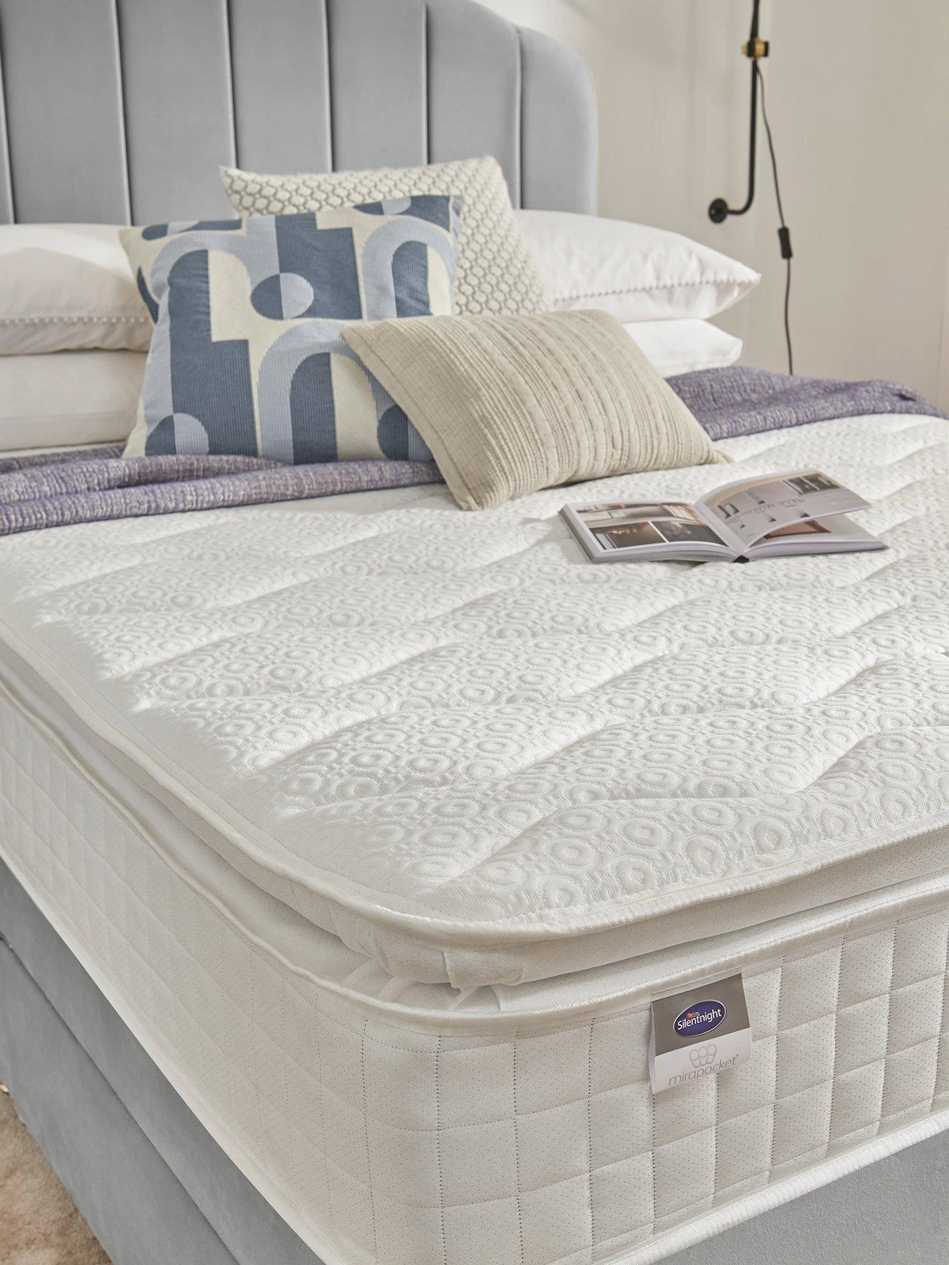 Silentnight Ava 1000 Pillowtop Velvet Ottoman Bed With Headboard 6 Silentnight Ava 1000 Pillowtop Velvet Ottoman Bed With Headboard - Image 4