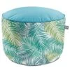 Rucomfy Tropical Leaf Pouffe -FurniHaven Shop RRP34 SQ1 0000000047 GREEN SLs