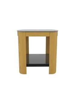 AVF Affinity Side Table - Oak/Black -FurniHaven Shop RRQMH SQ5 0000004181 OAK BLACK SLd2