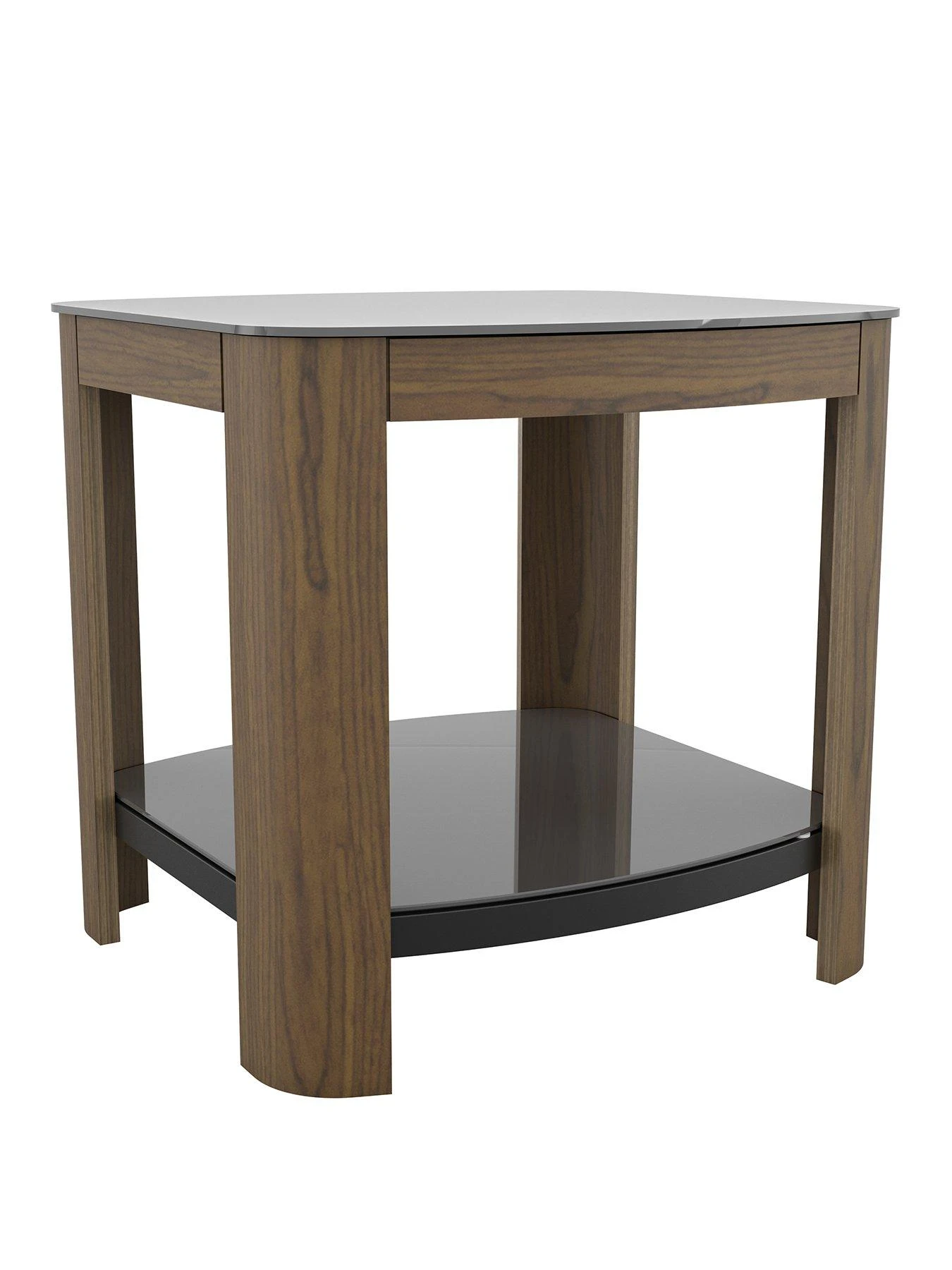 AVF Affinity Side Table - Walnut/Black 4 AVF Affinity Side Table - Walnut/Black - Image 2