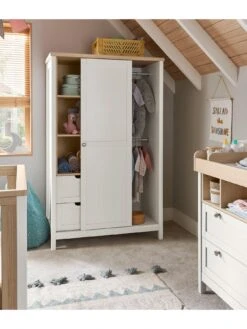 Mamas & Papas Harwell Wardrobe 11 Mamas & Papas Harwell Wardrobe -FurniHaven Shop RTMHE SQ4 0000000584 WHITE NATURAL SLd