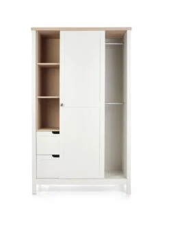 Mamas & Papas Harwell Wardrobe 13 Mamas & Papas Harwell Wardrobe -FurniHaven Shop RTMHE SQ6 0000000584 WHITE NATURAL SLd2