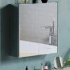 Bath Vida Tiano Stainless Steel Mirrored Double Cabinet 1 Bath Vida Tiano Stainless Steel Mirrored Double Cabinet -FurniHaven Shop RVJ6G SQ1 0000000035 SILVER RSr
