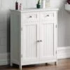 Bath Vida Priano 2 Drawer, 2 Door Freestanding Cabinet - White -FurniHaven Shop RVJ6Q SQ1 0000000013 WHITE RSr