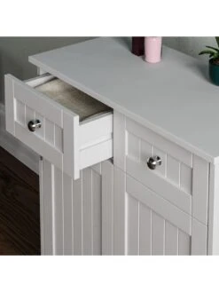 Bath Vida Priano 2 Drawer, 2 Door Freestanding Cabinet - White -FurniHaven Shop RVJ6Q SQ5 0000000013 WHITE SLd1