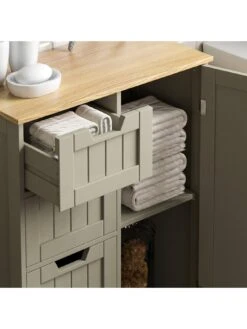 Bath Vida Priano 4 Drawer, 1 Door Freestanding Unit -FurniHaven Shop RVJ7H SQ4 0000000005 GREY SLd