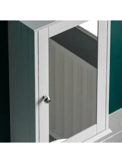 Bath Vida Priano 1 Door Mirrored Wall Cabinet -FurniHaven Shop RVJAT SQ5 0000000013 WHITE SLd1