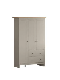 Vida Designs Arlington 3 Door, 2 Drawer Wardrobe In Grey -FurniHaven Shop RVKCR SQ2 0000000005 GREY SLf
