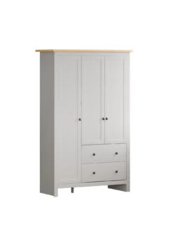 Vida Designs Arlington 3 Door, 2 Drawer Wardrobe - White -FurniHaven Shop RVKCT SQ2 0000000013 WHITE SLf
