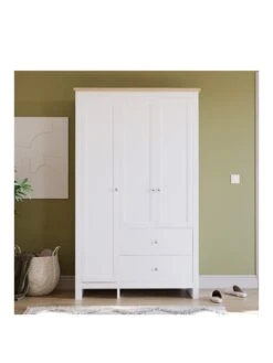 Vida Designs Arlington 3 Door, 2 Drawer Wardrobe - White -FurniHaven Shop RVKCT SQ3 0000000013 WHITE SLa