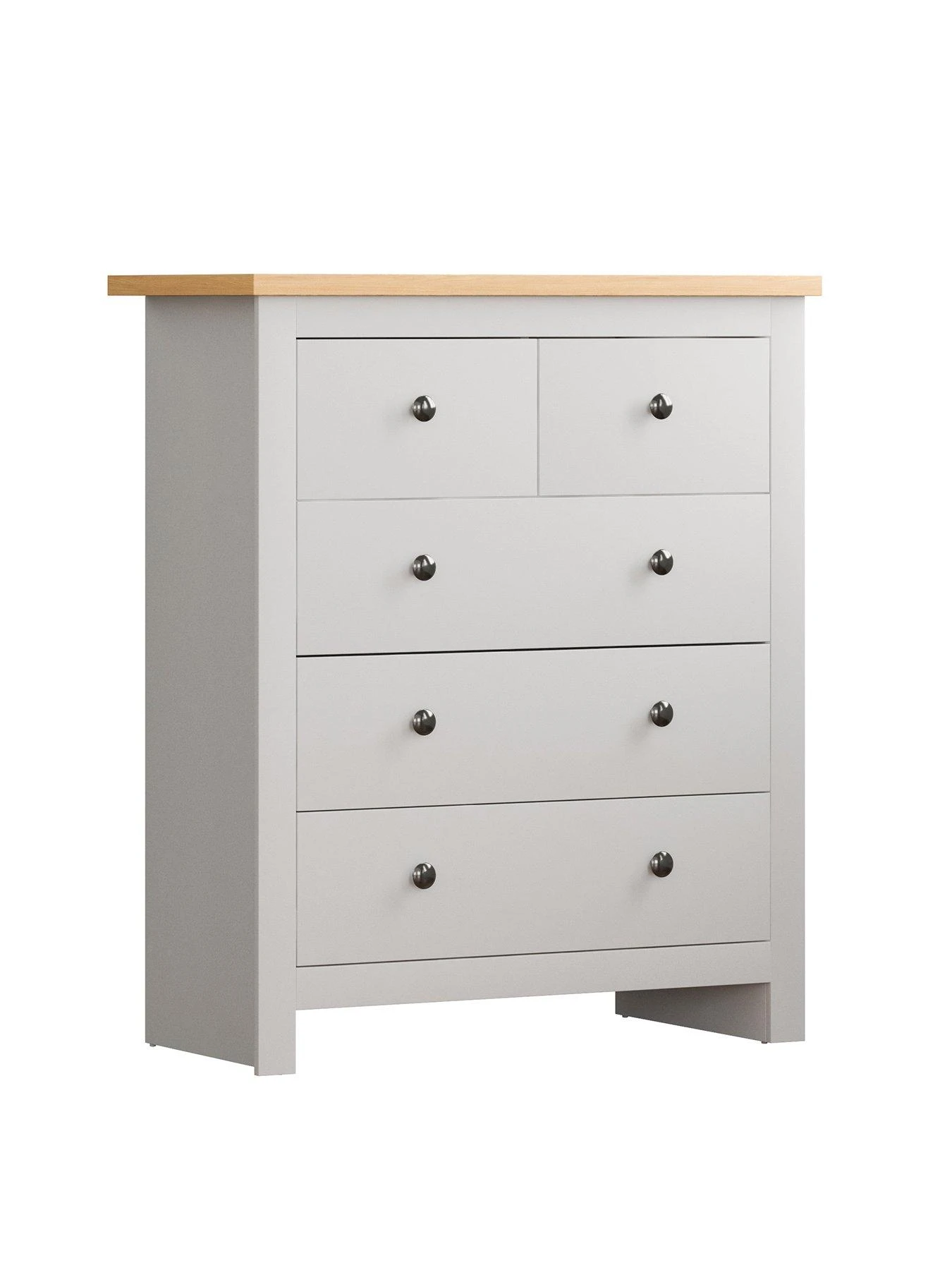 Vida Designs Arlington 2 + 3 Drawer Chest - White 4 Vida Designs Arlington 2 + 3 Drawer Chest - White - Image 2