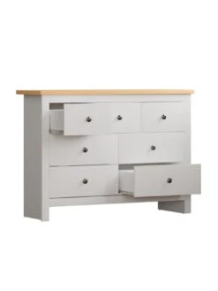 Vida Designs Arlington 4 + 3 Drawer Chest - White -FurniHaven Shop RVKDF SQ2 0000000013 WHITE SLf