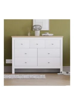 Vida Designs Arlington 4 + 3 Drawer Chest - White -FurniHaven Shop RVKDF SQ3 0000000013 WHITE SLa