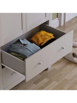 Vida Designs Arlington 2 Door, 2 Drawer Wardrobe - Grey -FurniHaven Shop RVKDN SQ4 0000000005 GREY SLd