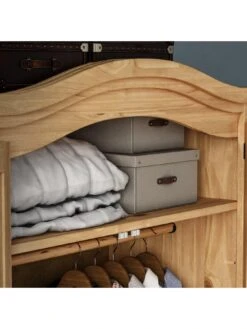 Vida Designs Corona 2 Door Wardrobe -FurniHaven Shop RVKDV SQ4 0000000006 OAK SLd