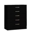 Vida Designs Riano 5 Drawer Chest -FurniHaven Shop RVKED SQ1 0000000004 BLACK SLf