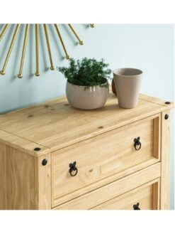 Vida Designs Corona Solid Pine 4 Drawer Chest -FurniHaven Shop RVKEL SQ5 0000000006 OAK SLd1