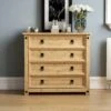 Vida Designs Corona Solid Pine Rustic 4 Drawer Chest -FurniHaven Shop RVKEM SQ1 0000000138 RUSTIC OAK RSr