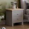 Vida Designs Arlington 2 Drawer Bedside Chest - Grey -FurniHaven Shop RVNW3 SQ1 0000000005 GREY RSr