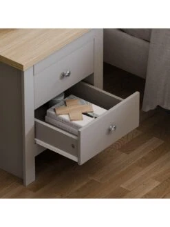 Vida Designs Arlington 2 Drawer Bedside Chest - Grey -FurniHaven Shop RVNW3 SQ4 0000000005 GREY SLd