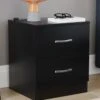 Vida Designs Riano Compact 2 Drawer Bedside Chest - Black 1 Vida Designs Riano Compact 2 Drawer Bedside Chest - Black -FurniHaven Shop RVPA9 SQ1 0000000004 BLACK RSr
