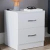 Vida Designs Riano Compact 2 Drawer Bedside Chest - White -FurniHaven Shop RVPAA SQ1 0000000013 WHITE RSr