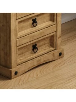 Vida Designs Corona 3 Drawer Bedside Chest -FurniHaven Shop RVPCT SQ6 0000000006 OAK SLd2