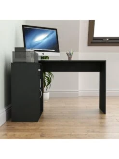 Vida Designs Longton Adjustable Computer Desk -FurniHaven Shop RVUNY SQ5 0000000004 BLACK SLd1