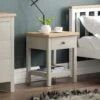 Vida Designs Arlington 1 Drawer Side Table - Grey
