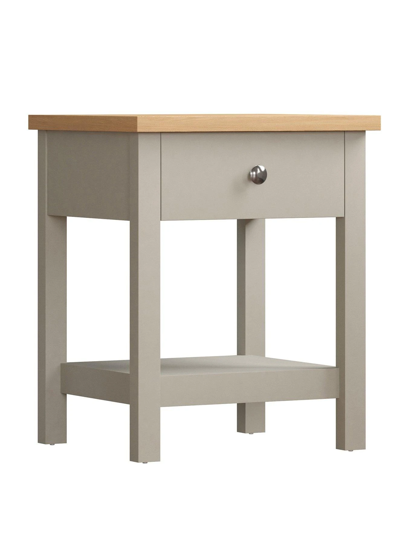 Vida Designs Arlington 1 Drawer Side Table - Grey 4 Vida Designs Arlington 1 Drawer Side Table - Grey - Image 2