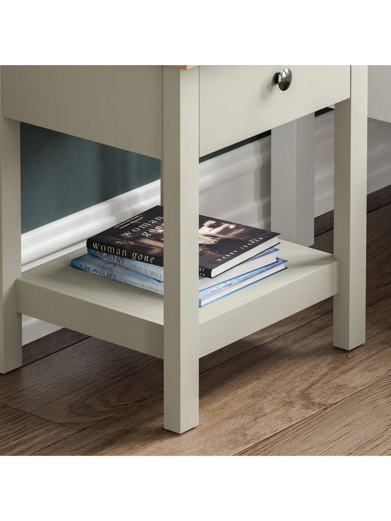 Vida Designs Arlington 1 Drawer Side Table - Grey 8 Vida Designs Arlington 1 Drawer Side Table - Grey - Image 6