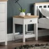 Vida Designs Arlington 1 Drawer Side Table - White -FurniHaven Shop RWQ3D SQ1 0000000013 WHITE SLf