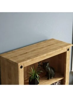 Vida Designs Corona Solid Pine 2 Door Bookcase -FurniHaven Shop RWQ6A SQ5 0000000006 OAK SLd1