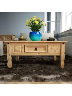 Vida Designs Corona Solid Pine 1 Drawer Coffee Table 9 Vida Designs Corona Solid Pine 1 Drawer Coffee Table -FurniHaven Shop RWQDP SQ4 0000000006 OAK SLd