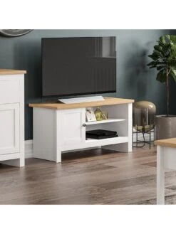 Vida Designs Arlington 1 Door TV Unit - Fits Up To 43 Inch TV - White