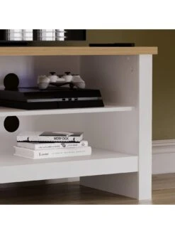 Vida Designs Arlington 1 Door TV Unit - Fits Up To 43 Inch TV - White -FurniHaven Shop RWQEM SQ4 0000000013 WHITE SLd