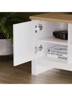 Vida Designs Arlington 1 Door TV Unit - Fits Up To 43 Inch TV - White -FurniHaven Shop RWQEM SQ5 0000000013 WHITE SLd1