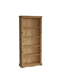 Vida Designs Corona Solid Pine Large Bookcase -FurniHaven Shop RWQER SQ2 0000000006 OAK RSr