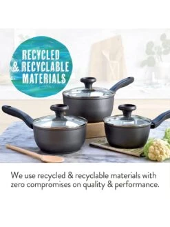 Prestige Earth Pan 3-Piece Saucepan Set With Lids -FurniHaven Shop RWYDP SQ2 0000000005 GREY SLd