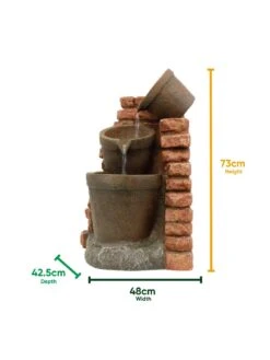 Streetwize Solar Water Feature - Bricked Wall -FurniHaven Shop T3ALP SQ2 0000000029 MULTI SLd